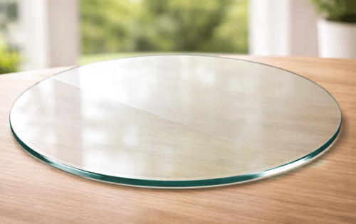 Round glass table top - round,