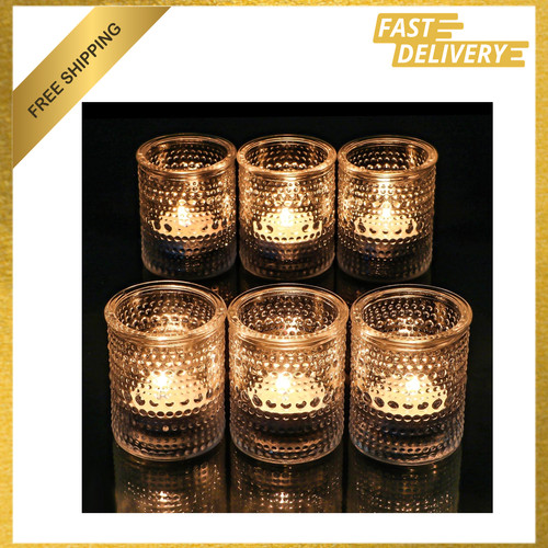 Six pack glass votive candle - glass,